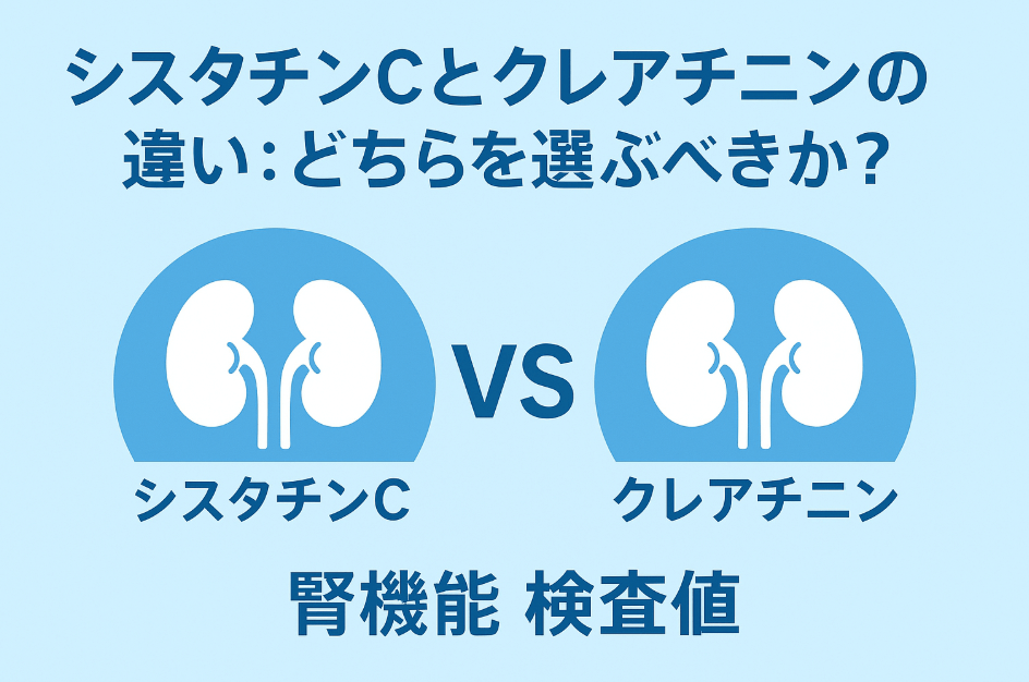 シスタチンCとクレアチニンの違いを説明する図表